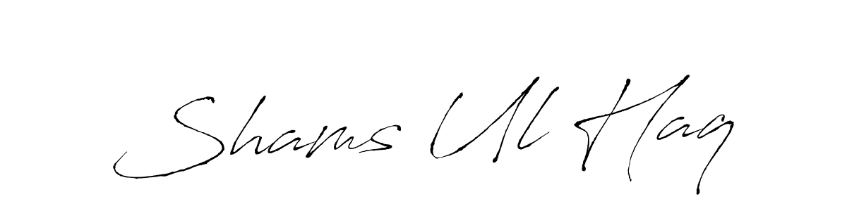 Make a beautiful signature design for name Shams Ul Haq. With this signature (Antro_Vectra) style, you can create a handwritten signature for free. Shams Ul Haq signature style 6 images and pictures png