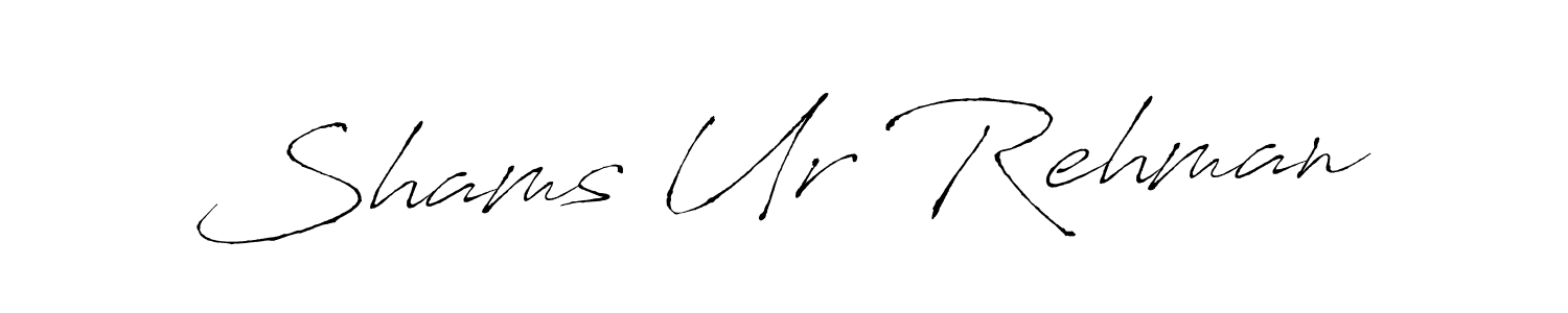 The best way (Antro_Vectra) to make a short signature is to pick only two or three words in your name. The name Shams Ur Rehman include a total of six letters. For converting this name. Shams Ur Rehman signature style 6 images and pictures png