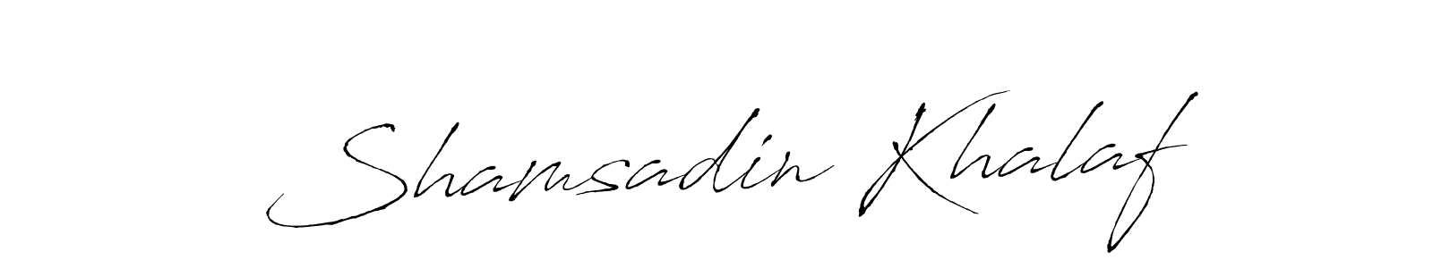This is the best signature style for the Shamsadin Khalaf name. Also you like these signature font (Antro_Vectra). Mix name signature. Shamsadin Khalaf signature style 6 images and pictures png
