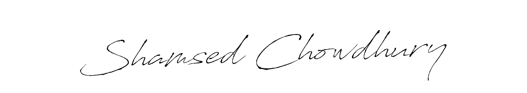 Antro_Vectra is a professional signature style that is perfect for those who want to add a touch of class to their signature. It is also a great choice for those who want to make their signature more unique. Get Shamsed Chowdhury name to fancy signature for free. Shamsed Chowdhury signature style 6 images and pictures png