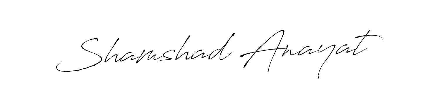 Shamshad Anayat stylish signature style. Best Handwritten Sign (Antro_Vectra) for my name. Handwritten Signature Collection Ideas for my name Shamshad Anayat. Shamshad Anayat signature style 6 images and pictures png