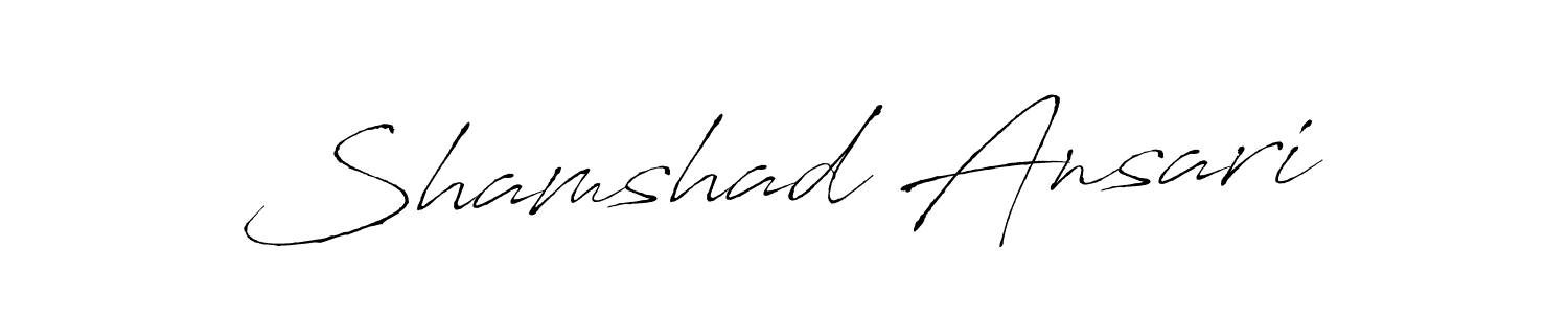 How to make Shamshad Ansari signature? Antro_Vectra is a professional autograph style. Create handwritten signature for Shamshad Ansari name. Shamshad Ansari signature style 6 images and pictures png