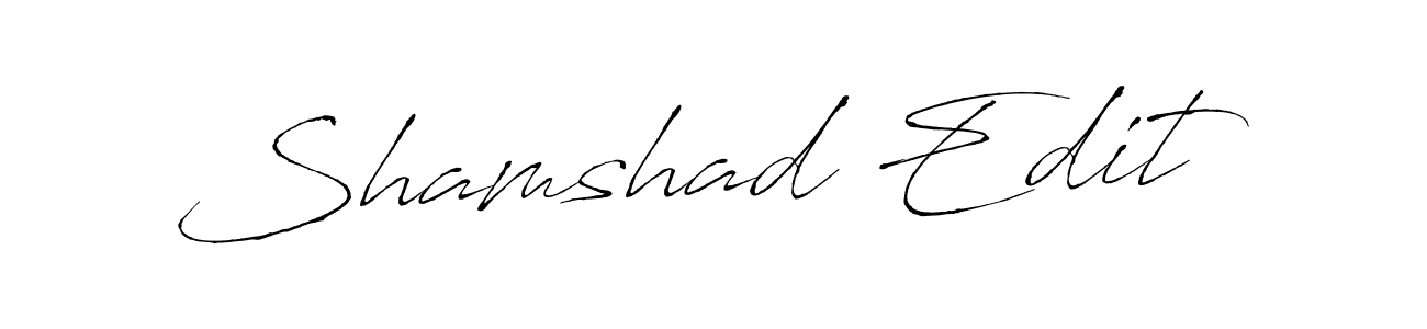 How to make Shamshad Edit name signature. Use Antro_Vectra style for creating short signs online. This is the latest handwritten sign. Shamshad Edit signature style 6 images and pictures png