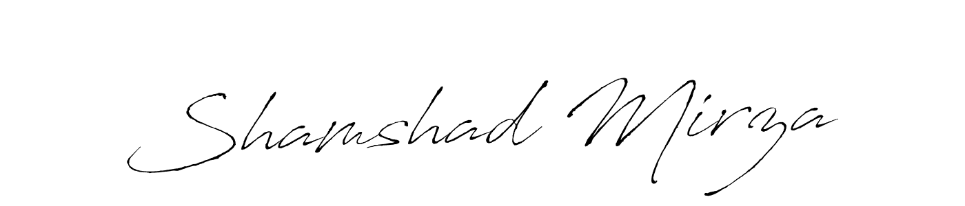 Also we have Shamshad Mirza name is the best signature style. Create professional handwritten signature collection using Antro_Vectra autograph style. Shamshad Mirza signature style 6 images and pictures png