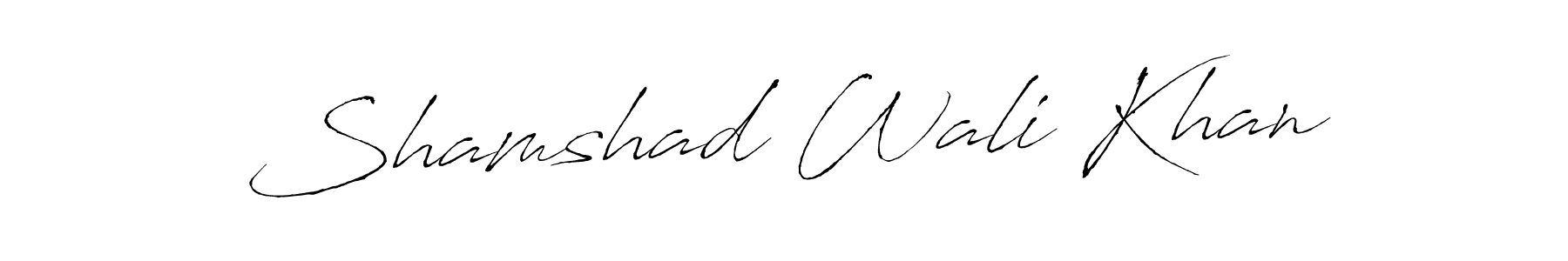 Create a beautiful signature design for name Shamshad Wali Khan. With this signature (Antro_Vectra) fonts, you can make a handwritten signature for free. Shamshad Wali Khan signature style 6 images and pictures png