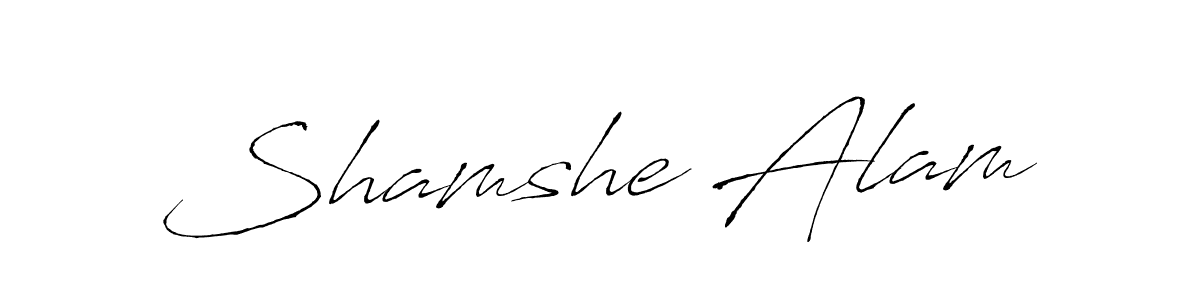 The best way (Antro_Vectra) to make a short signature is to pick only two or three words in your name. The name Shamshe Alam include a total of six letters. For converting this name. Shamshe Alam signature style 6 images and pictures png