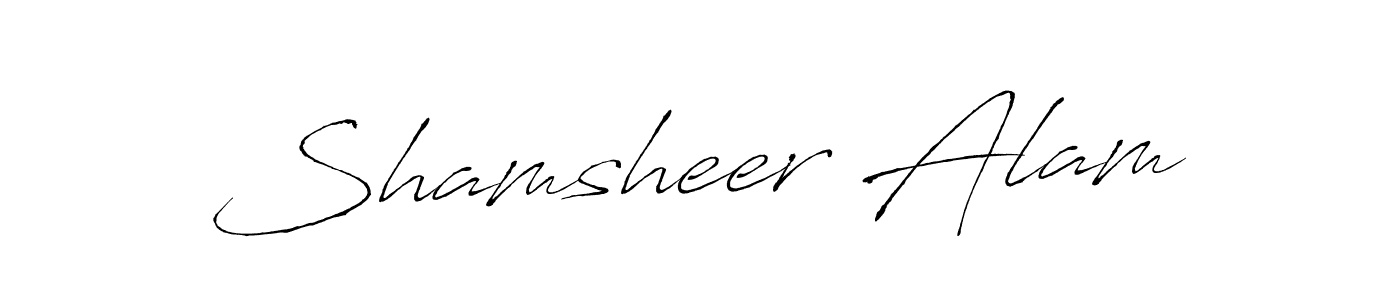 Create a beautiful signature design for name Shamsheer Alam. With this signature (Antro_Vectra) fonts, you can make a handwritten signature for free. Shamsheer Alam signature style 6 images and pictures png