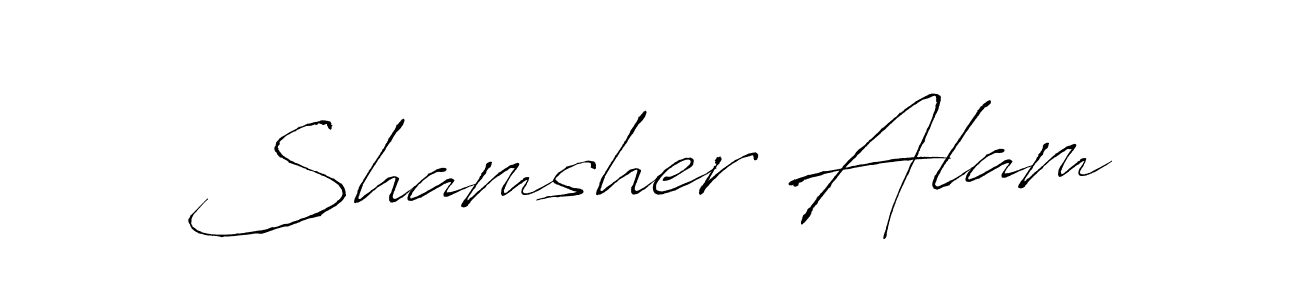 Similarly Antro_Vectra is the best handwritten signature design. Signature creator online .You can use it as an online autograph creator for name Shamsher Alam. Shamsher Alam signature style 6 images and pictures png