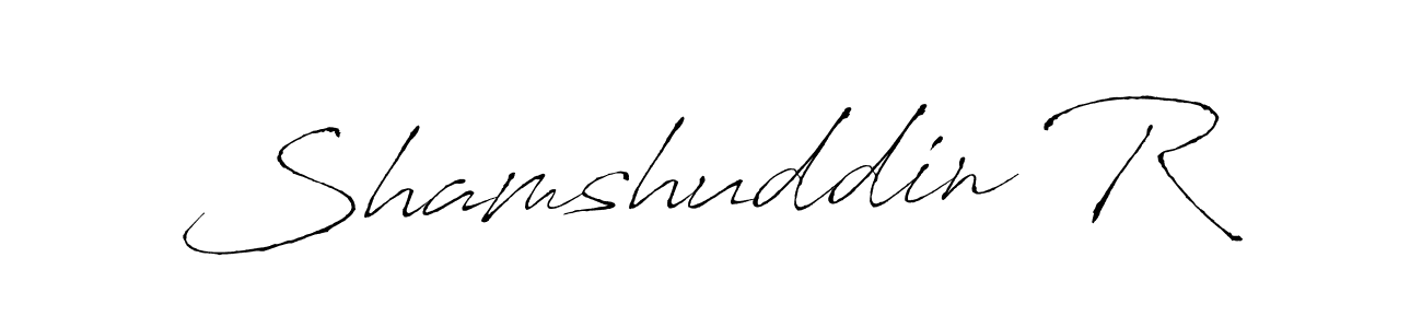 Also You can easily find your signature by using the search form. We will create Shamshuddin R name handwritten signature images for you free of cost using Antro_Vectra sign style. Shamshuddin R signature style 6 images and pictures png
