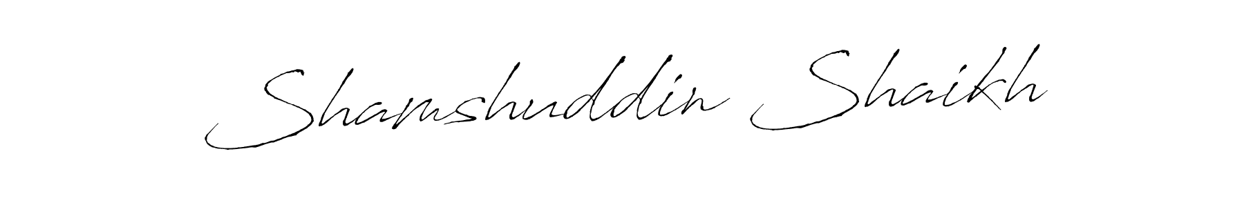 Design your own signature with our free online signature maker. With this signature software, you can create a handwritten (Antro_Vectra) signature for name Shamshuddin Shaikh. Shamshuddin Shaikh signature style 6 images and pictures png