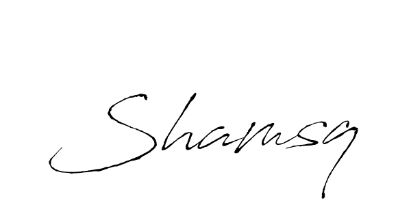 Use a signature maker to create a handwritten signature online. With this signature software, you can design (Antro_Vectra) your own signature for name Shamsq. Shamsq signature style 6 images and pictures png