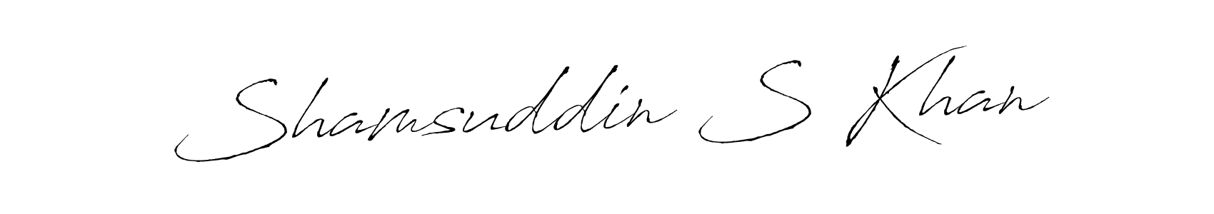if you are searching for the best signature style for your name Shamsuddin S Khan. so please give up your signature search. here we have designed multiple signature styles  using Antro_Vectra. Shamsuddin S Khan signature style 6 images and pictures png