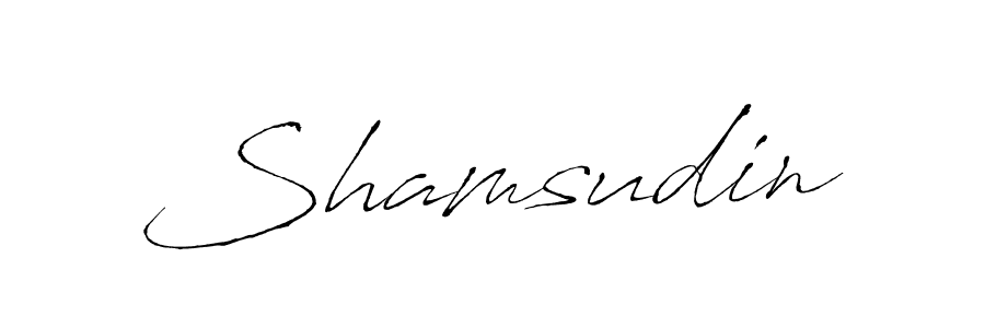 Make a beautiful signature design for name Shamsudin. With this signature (Antro_Vectra) style, you can create a handwritten signature for free. Shamsudin signature style 6 images and pictures png