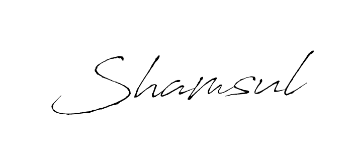 How to make Shamsul signature? Antro_Vectra is a professional autograph style. Create handwritten signature for Shamsul name. Shamsul signature style 6 images and pictures png
