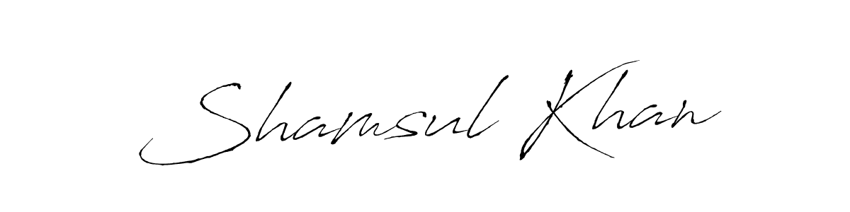 Use a signature maker to create a handwritten signature online. With this signature software, you can design (Antro_Vectra) your own signature for name Shamsul Khan. Shamsul Khan signature style 6 images and pictures png