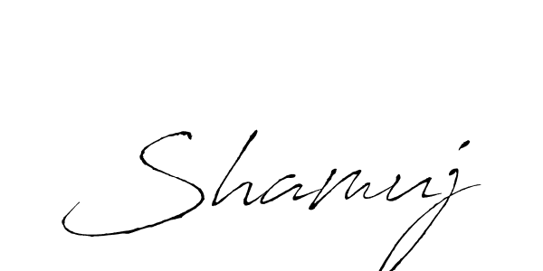 You should practise on your own different ways (Antro_Vectra) to write your name (Shamuj) in signature. don't let someone else do it for you. Shamuj signature style 6 images and pictures png