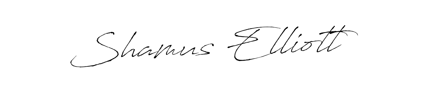 Design your own signature with our free online signature maker. With this signature software, you can create a handwritten (Antro_Vectra) signature for name Shamus Elliott. Shamus Elliott signature style 6 images and pictures png