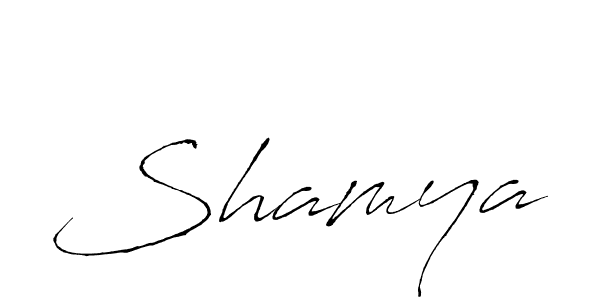 Create a beautiful signature design for name Shamya. With this signature (Antro_Vectra) fonts, you can make a handwritten signature for free. Shamya signature style 6 images and pictures png