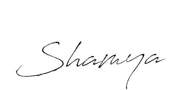 Make a beautiful signature design for name Shamya. With this signature (Antro_Vectra) style, you can create a handwritten signature for free. Shamya signature style 6 images and pictures png