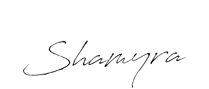 Create a beautiful signature design for name Shamyra. With this signature (Antro_Vectra) fonts, you can make a handwritten signature for free. Shamyra signature style 6 images and pictures png