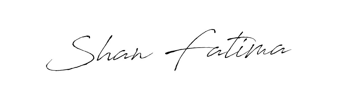 Design your own signature with our free online signature maker. With this signature software, you can create a handwritten (Antro_Vectra) signature for name Shan Fatima. Shan Fatima signature style 6 images and pictures png