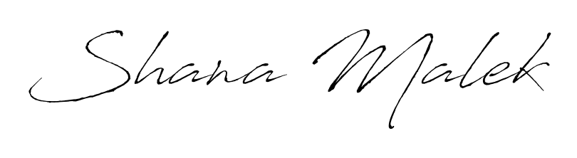Designed for modern professionals: Shana Malek name signature crafted with Antro_Vectra script. Ready for digital PDF workflows. Shana Malek signature style 6 images and pictures png