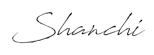 A classic penmanship look for Shanchi. The Antro_Vectra font brings timeless elegance and confidence to every signed document. Shanchi signature style 6 images and pictures png
