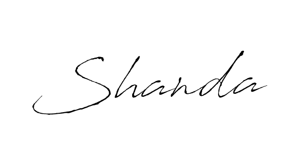 Shanda stylish signature style. Best Handwritten Sign (Antro_Vectra) for my name. Handwritten Signature Collection Ideas for my name Shanda. Shanda signature style 6 images and pictures png