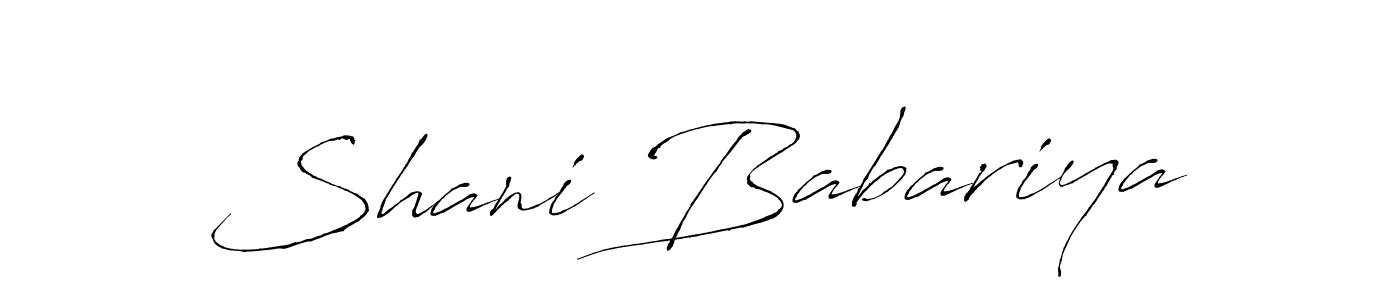 Shani Babariya stylish signature style. Best Handwritten Sign (Antro_Vectra) for my name. Handwritten Signature Collection Ideas for my name Shani Babariya. Shani Babariya signature style 6 images and pictures png