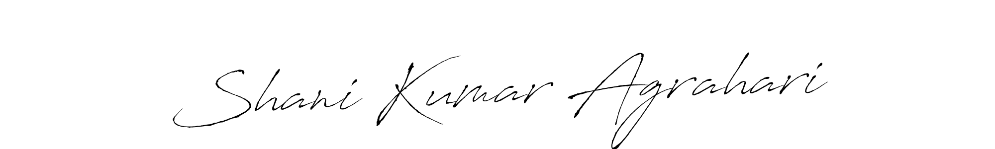 How to make Shani Kumar Agrahari signature? Antro_Vectra is a professional autograph style. Create handwritten signature for Shani Kumar Agrahari name. Shani Kumar Agrahari signature style 6 images and pictures png