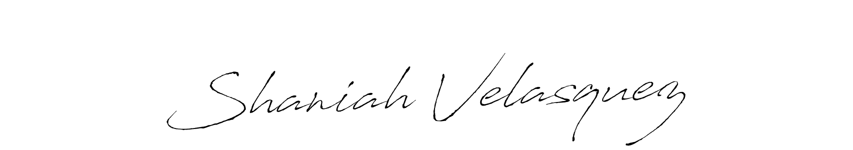Shaniah Velasquez stylish signature style. Best Handwritten Sign (Antro_Vectra) for my name. Handwritten Signature Collection Ideas for my name Shaniah Velasquez. Shaniah Velasquez signature style 6 images and pictures png