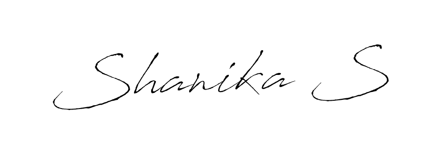 You should practise on your own different ways (Antro_Vectra) to write your name (Shanika S) in signature. don't let someone else do it for you. Shanika S signature style 6 images and pictures png