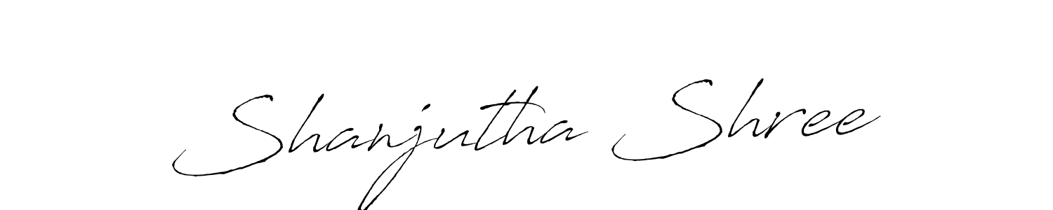 How to make Shanjutha Shree name signature. Use Antro_Vectra style for creating short signs online. This is the latest handwritten sign. Shanjutha Shree signature style 6 images and pictures png