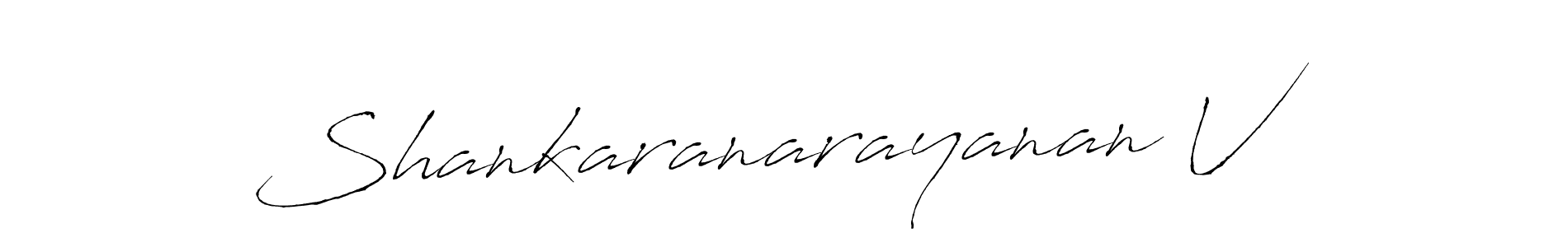 Design your own signature with our free online signature maker. With this signature software, you can create a handwritten (Antro_Vectra) signature for name Shankaranarayanan V. Shankaranarayanan V signature style 6 images and pictures png