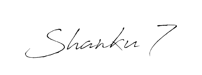 How to make Shanku 7 name signature. Use Antro_Vectra style for creating short signs online. This is the latest handwritten sign. Shanku 7 signature style 6 images and pictures png