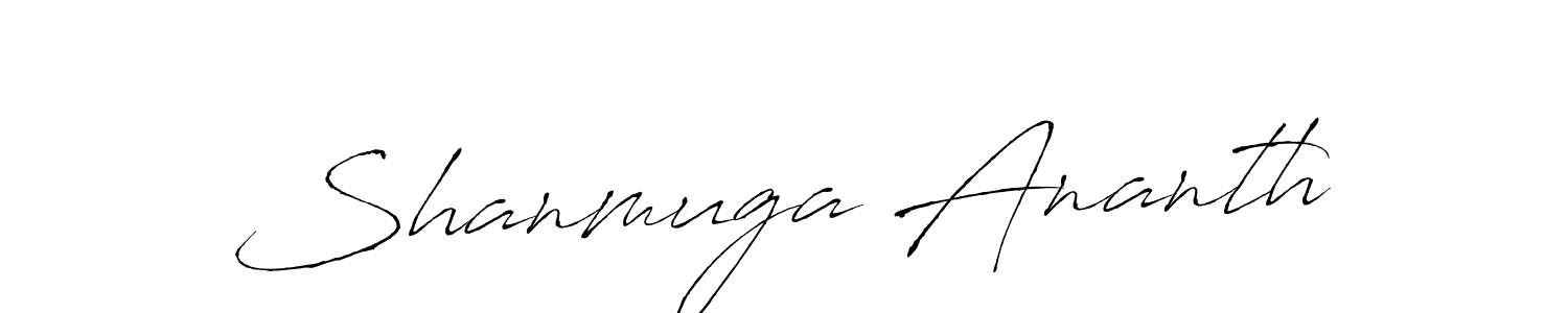 How to make Shanmuga Ananth name signature. Use Antro_Vectra style for creating short signs online. This is the latest handwritten sign. Shanmuga Ananth signature style 6 images and pictures png