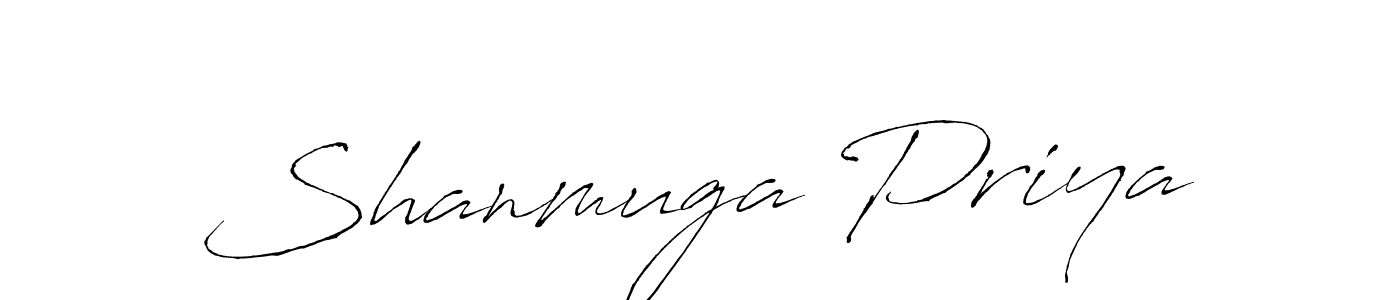 How to make Shanmuga Priya signature? Antro_Vectra is a professional autograph style. Create handwritten signature for Shanmuga Priya name. Shanmuga Priya signature style 6 images and pictures png