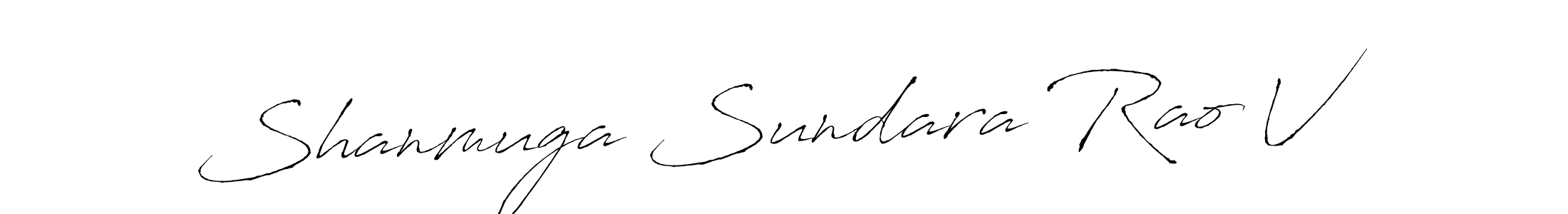 Use a signature maker to create a handwritten signature online. With this signature software, you can design (Antro_Vectra) your own signature for name Shanmuga Sundara Rao V. Shanmuga Sundara Rao V signature style 6 images and pictures png