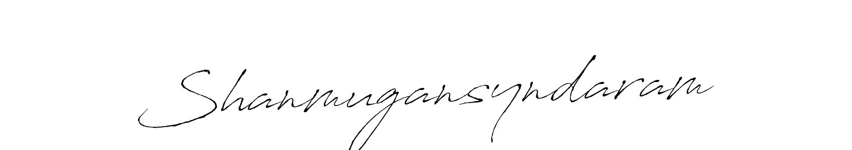 How to make Shanmugansyndaram signature? Antro_Vectra is a professional autograph style. Create handwritten signature for Shanmugansyndaram name. Shanmugansyndaram signature style 6 images and pictures png