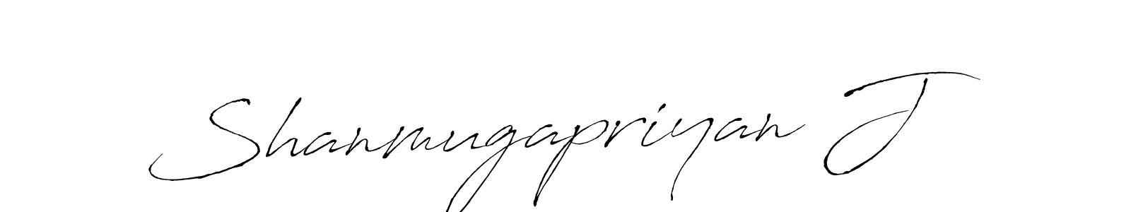 How to make Shanmugapriyan J signature? Antro_Vectra is a professional autograph style. Create handwritten signature for Shanmugapriyan J name. Shanmugapriyan J signature style 6 images and pictures png