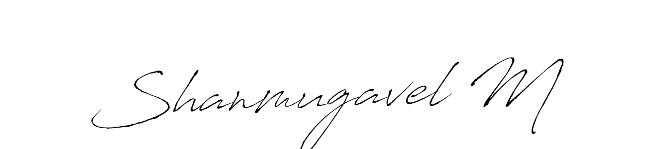 The best way (Antro_Vectra) to make a short signature is to pick only two or three words in your name. The name Shanmugavel M include a total of six letters. For converting this name. Shanmugavel M signature style 6 images and pictures png