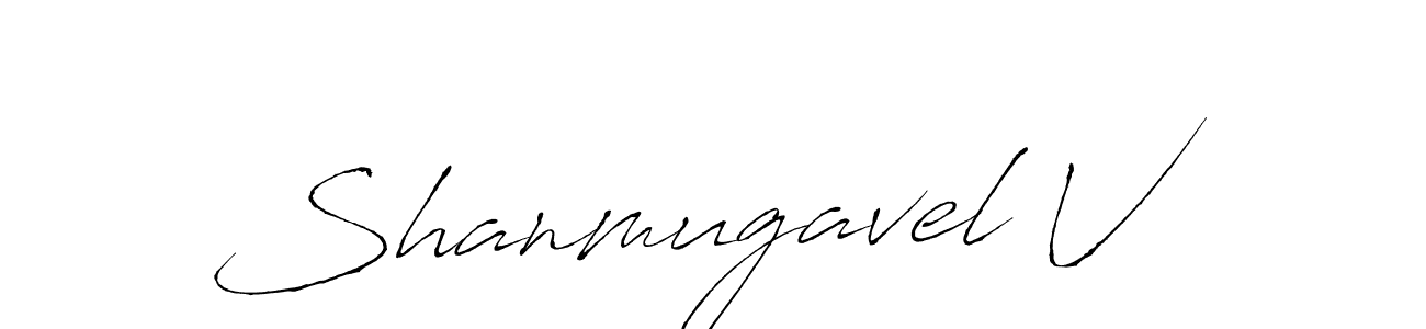 It looks lik you need a new signature style for name Shanmugavel V. Design unique handwritten (Antro_Vectra) signature with our free signature maker in just a few clicks. Shanmugavel V signature style 6 images and pictures png