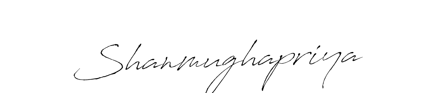You should practise on your own different ways (Antro_Vectra) to write your name (Shanmughapriya) in signature. don't let someone else do it for you. Shanmughapriya signature style 6 images and pictures png