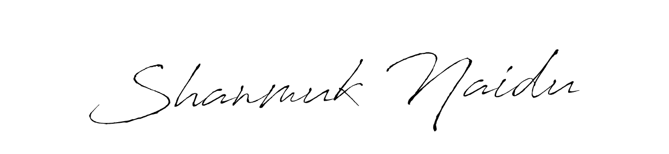 Also we have Shanmuk Naidu name is the best signature style. Create professional handwritten signature collection using Antro_Vectra autograph style. Shanmuk Naidu signature style 6 images and pictures png