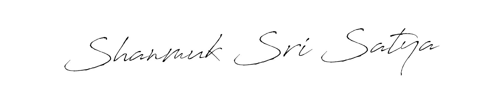 Similarly Antro_Vectra is the best handwritten signature design. Signature creator online .You can use it as an online autograph creator for name Shanmuk Sri Satya. Shanmuk Sri Satya signature style 6 images and pictures png