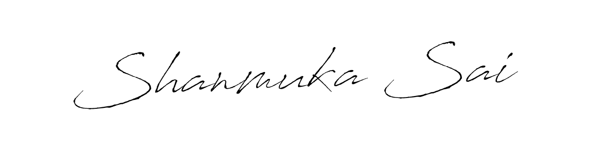 Make a beautiful signature design for name Shanmuka Sai. With this signature (Antro_Vectra) style, you can create a handwritten signature for free. Shanmuka Sai signature style 6 images and pictures png