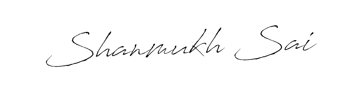 How to make Shanmukh Sai signature? Antro_Vectra is a professional autograph style. Create handwritten signature for Shanmukh Sai name. Shanmukh Sai signature style 6 images and pictures png