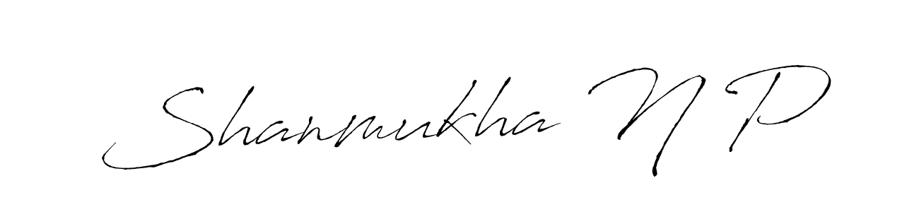 The best way (Antro_Vectra) to make a short signature is to pick only two or three words in your name. The name Shanmukha N P include a total of six letters. For converting this name. Shanmukha N P signature style 6 images and pictures png