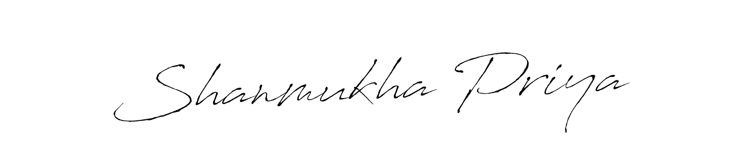 Antro_Vectra is a professional signature style that is perfect for those who want to add a touch of class to their signature. It is also a great choice for those who want to make their signature more unique. Get Shanmukha Priya name to fancy signature for free. Shanmukha Priya signature style 6 images and pictures png