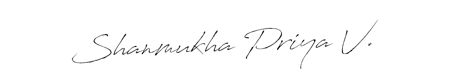 This is the best signature style for the Shanmukha Priya V. name. Also you like these signature font (Antro_Vectra). Mix name signature. Shanmukha Priya V. signature style 6 images and pictures png